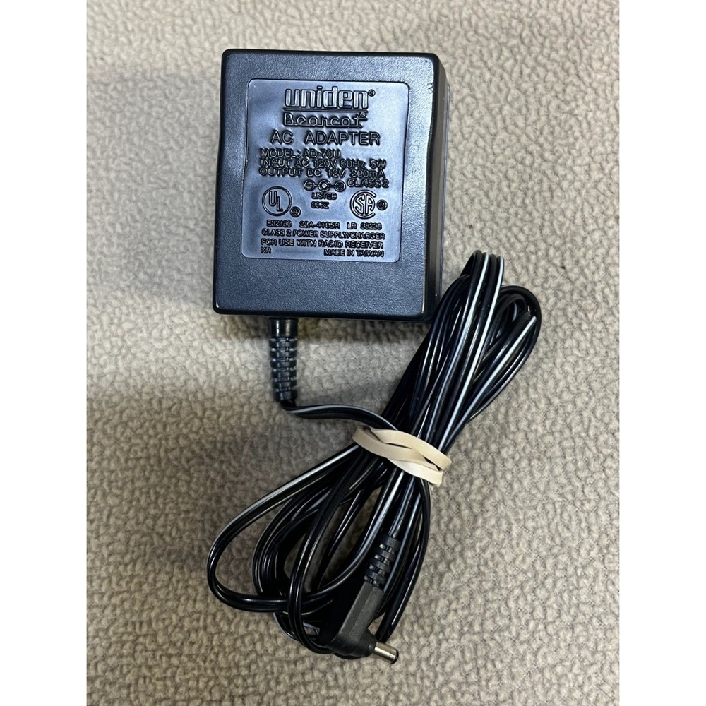 Uniden Bearcat AC Adapter AD-70U 12V 200mA Power Supply for Radio Receivers